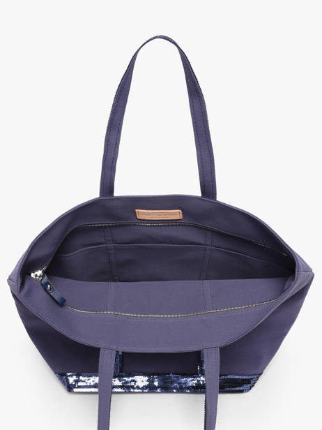Le Cabas L Zippé Paillettes Vanessa bruno Violet cabas 1V40409 vue secondaire 3