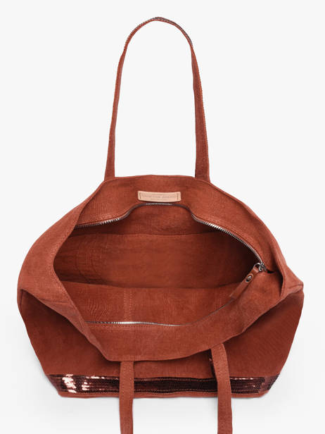 Le Cabas L Lin Paillettes Vanessa bruno Rouge cabas lin 31V40409 vue secondaire 2