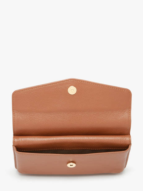 Leather Luna Clutch With Strap Hexagona Brown luna 688422 other view 2