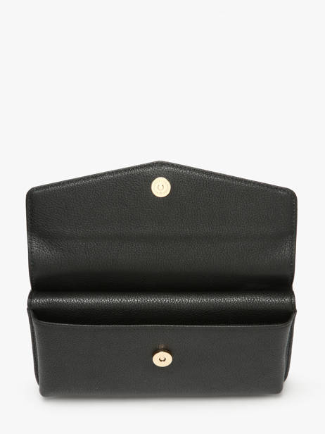 Sac Pochette Luna Cuir Avec Chaînette Amovible Hexagona Noir luna 688422 vue secondaire 2