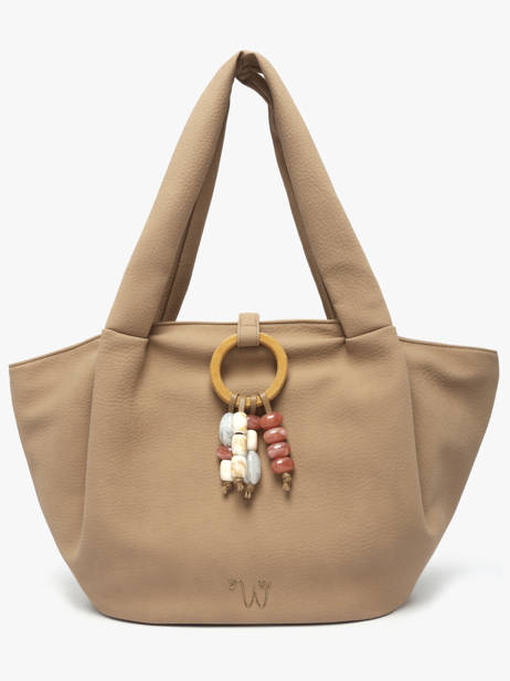 Shoulder Bag Woomen Beige camomille pearl WCAE07