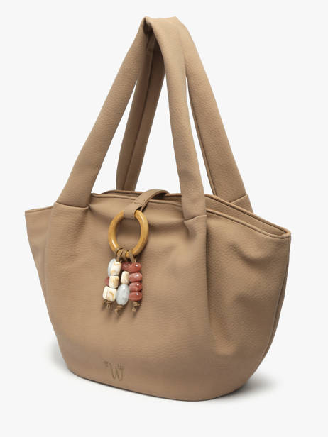 Shoulder Bag Woomen Beige camomille pearl WCAE07 other view 2