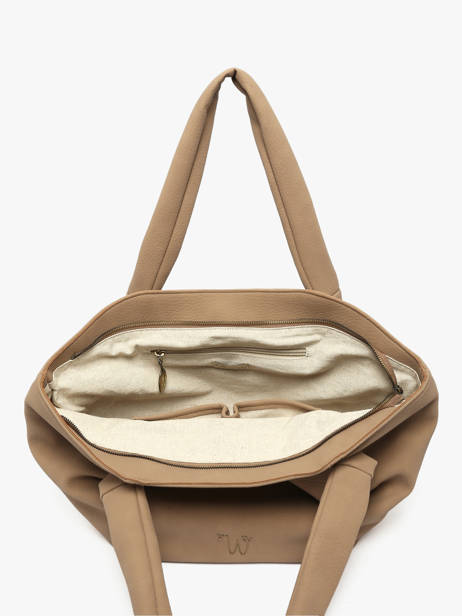 Shoulder Bag Woomen Beige camomille pearl WCAE07 other view 3