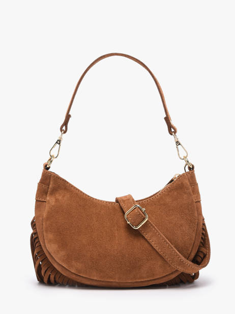 Shoulder Bag Velvet Leather Milano Brown velvet VE25064O other view 3