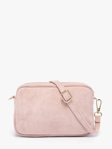 Shoulder Bag Velvet Leather Milano Pink velvet VE25115 other view 4