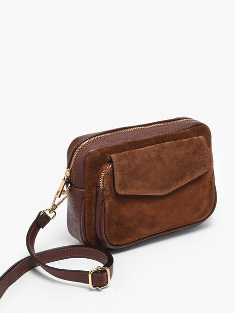 Shoulder Bag Velvet Caviar Leather Milano Brown velvet caviar VC25067 other view 1