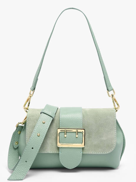 Satchel Velvet Caviar Leather Milano Green velvet caviar VC25114