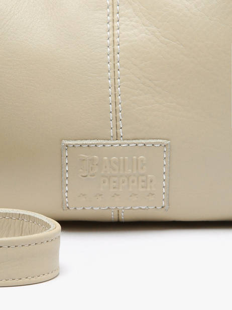 Shoulder Bag Seam Leather Basilic pepper Beige seam BSEA03 other view 4