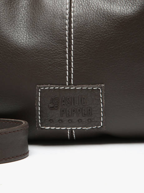 Shoulder Bag Seam Leather Basilic pepper Brown seam BSEA03 other view 5