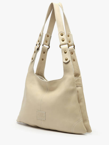 Shoulder Bag Seam Leather Basilic pepper Beige seam BSEA05 other view 1