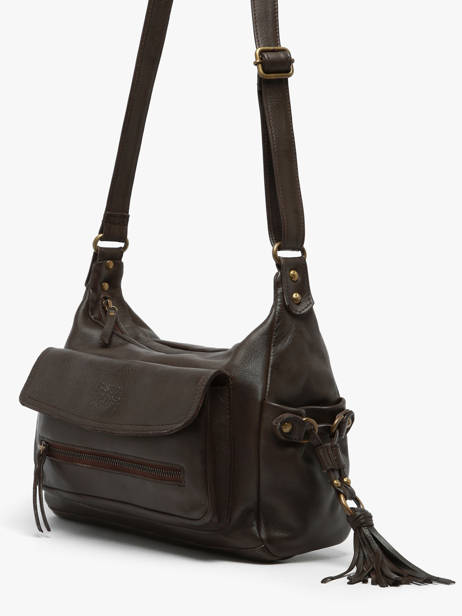 Shoulder Bag Cow Leather Basilic pepper Brown cow BCOW86 other view 1