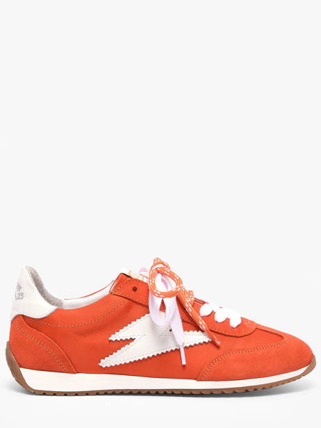 Sneakers In Leather Semerdjian Orange women JUNED479