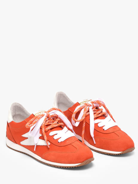 Sneakers In Leather Semerdjian Orange women JUNED479 other view 1