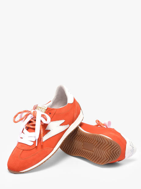 Sneakers In Leather Semerdjian Orange women JUNED479 other view 2