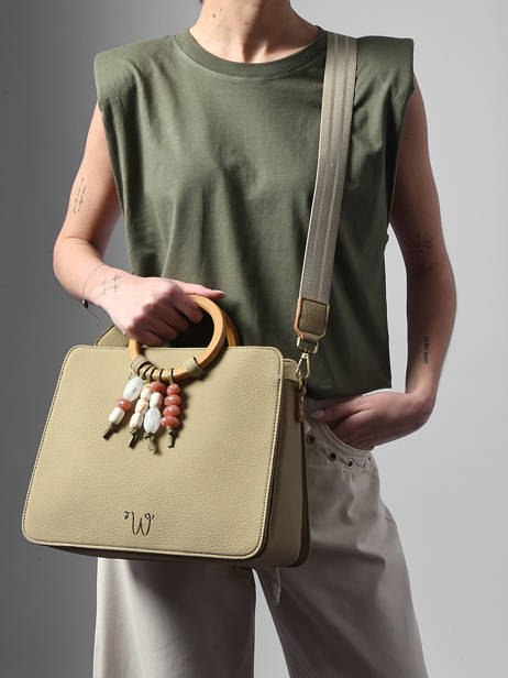 Satchel Camomille Pearl Woomen Green camomille pearl WCAE1M other view 2