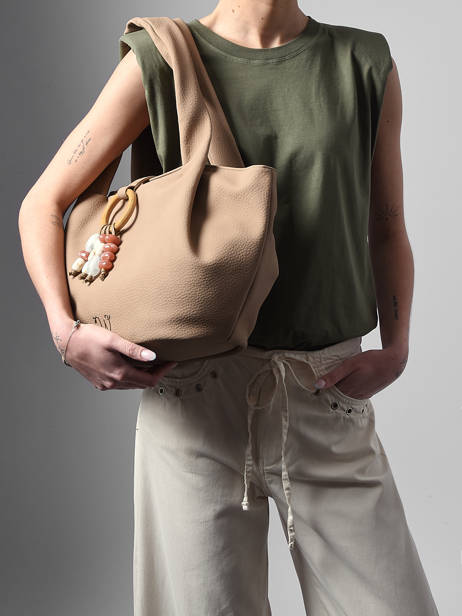 Shoulder Bag Woomen Beige camomille pearl WCAE07 other view 1