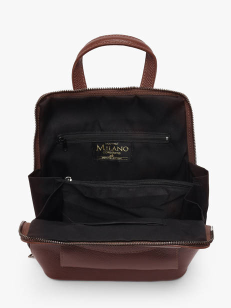 Shoulder Strap Backpack Milano Brown caviar CA240615 other view 2