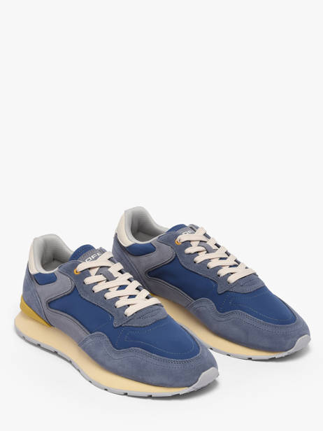 Sneakers In Leather Hoff Blue men 12602011 other view 1