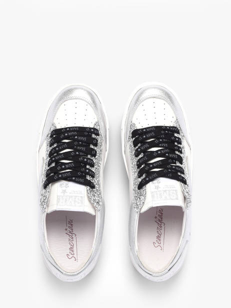 Sneakers In Leather Semerdjian White women NOUBA438 other view 3