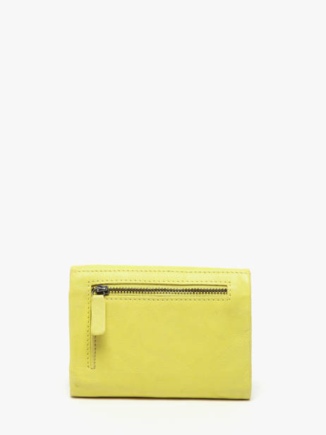 Wallet Leather Biba Yellow wallet TOT1L other view 2