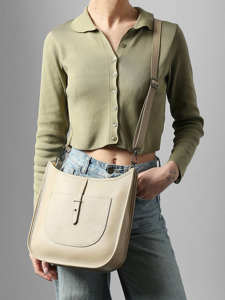 Sac Bandoulière Caviar Cuir Milano Beige caviar CA25068 vue secondaire 1