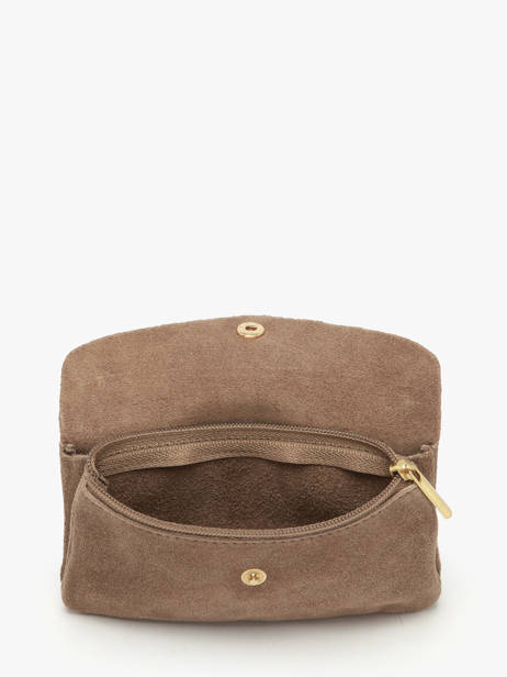 Coin Purse Velvet Leather Milano Brown velvet VE23113O other view 1