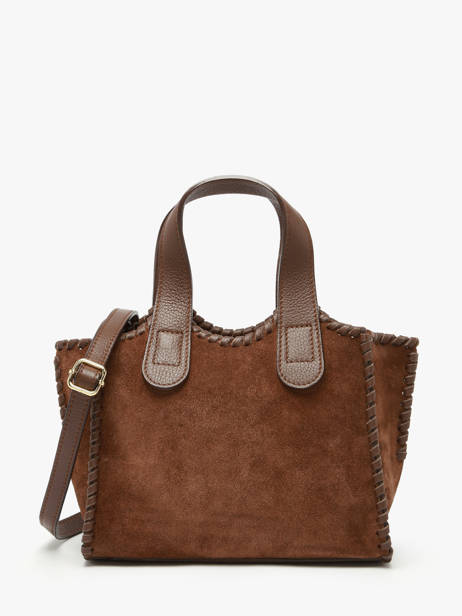 Satchel Velvet Caviar Milano Brown velvet caviar VC25111