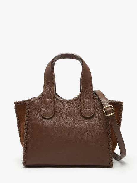 Satchel Velvet Caviar Milano Brown velvet caviar VC25111 other view 4