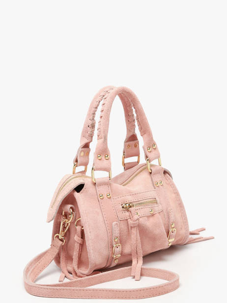 Crossbody Bag Velvet Leather Milano Pink velvet VE24092O other view 2