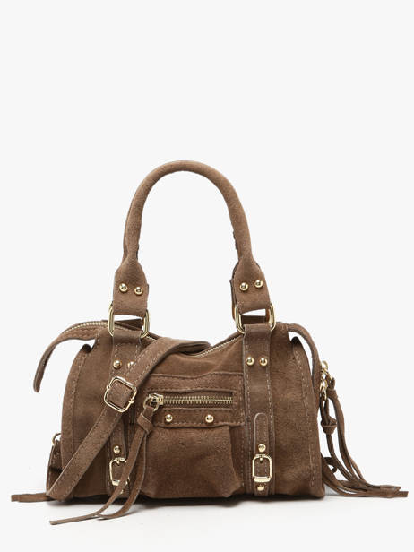 Sac Bandoulière Velvet Cuir Milano Beige velvet VE24092O