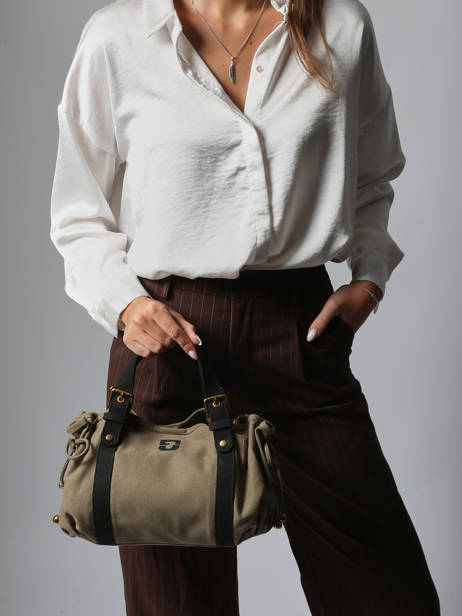 Sac 18h Canvas Coton Gerard darel Vert canvas DDS67450 vue secondaire 1