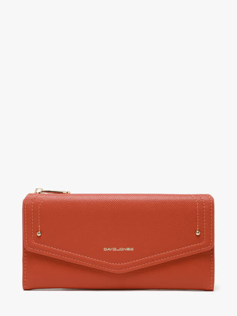 Portefeuille Saffiano David jones Orange saffiano P164