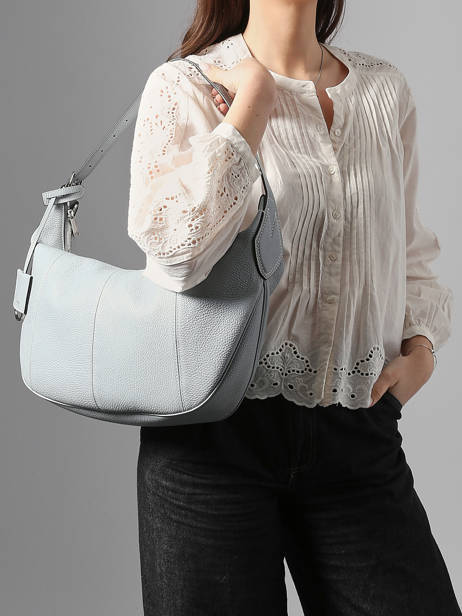 Large Leather Victoire Hobo Bag Lancel Blue victoire A13994 other view 1