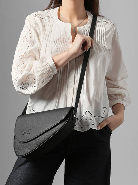 Leather Sunny Crossbody Bag Nathan baume Black n city 6 other view 1