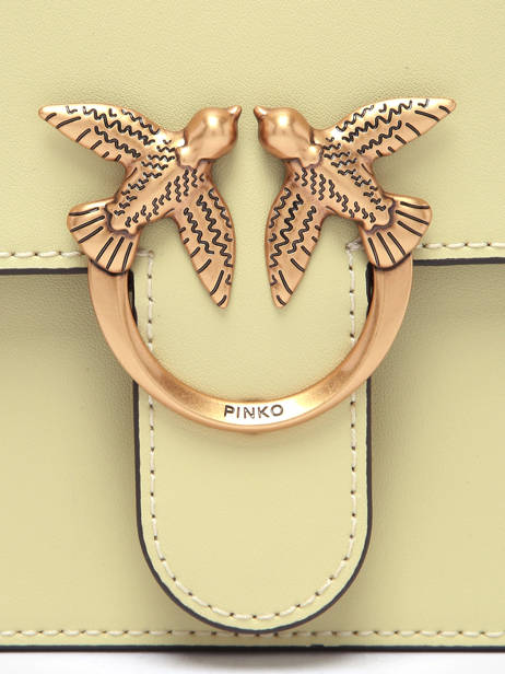 Satchel Love Bag Icon Leather Pinko Green love bag icon A0F1 other view 3