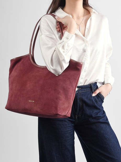 Suede Leather Milan Shoulder Bag Nat et nin Pink vintage MILAN other view 1