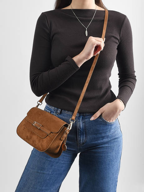 Shoulder Bag Buckle Lulu castagnette Brown buckle D other view 1
