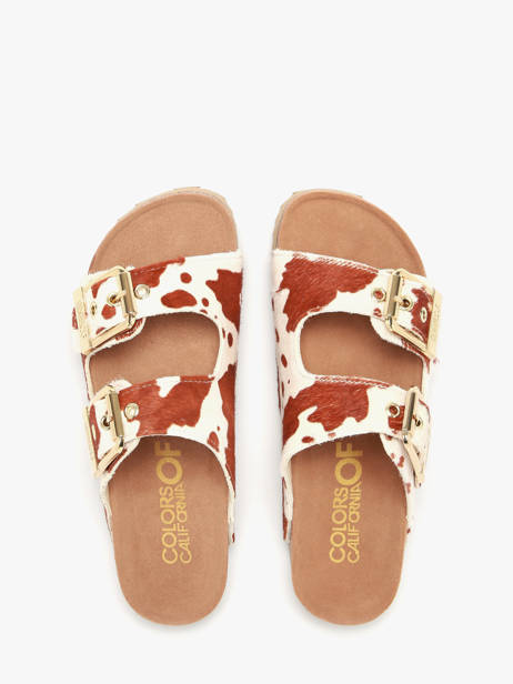 Sandales En Cuir Colors of california Marron women HCBIO502 vue secondaire 3