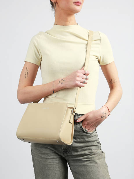 Shoulder Bag Smooth Leather Lancaster Beige smooth 437-02 other view 1