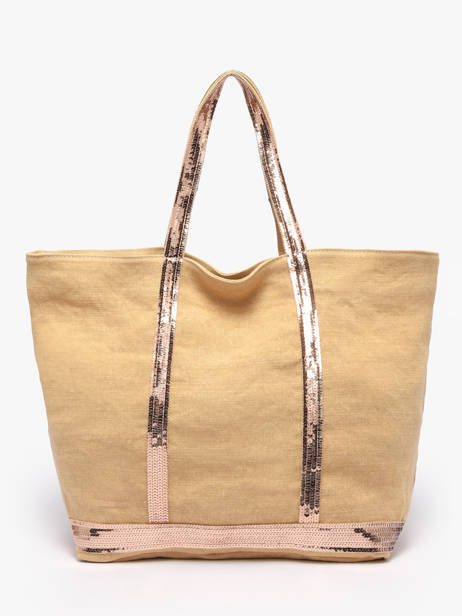 Large Le Cabas Tote Bag Linnen Sequins Vanessa bruno Yellow cabas lin 31V40315