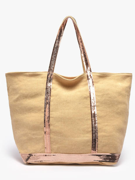 Zipped Linen Tote Bag Le Cabas Sequins Vanessa bruno Yellow cabas lin 31V40409