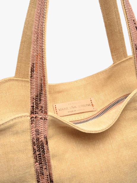 Zipped Linen Tote Bag Le Cabas Sequins Vanessa bruno Yellow cabas lin 31V40409 other view 4