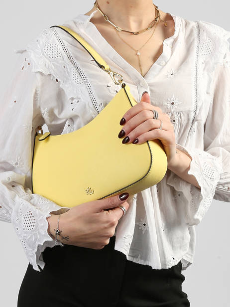 Leather Danni 26 Shoulder Bag Lauren ralph lauren Yellow danni 31883768 other view 1