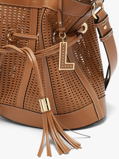 Medium Leather Premier Flirt Ajouré Bucket Bag Lancel Brown premier flirt A14010 other view 3