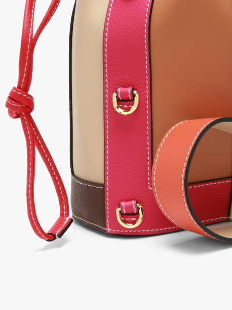 Small Leather Elles Colorblock Bucket Bag Lancel Multicolor elles A14203 other view 3