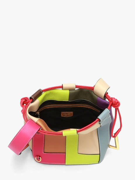 Small Leather Elles Colorblock Bucket Bag Lancel Multicolor elles A14203 other view 4