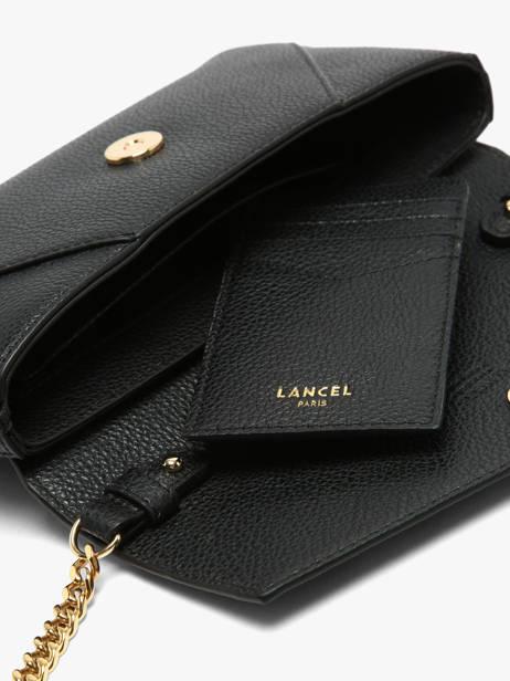 Crossbody Bag Enveloppe Leather Lancel Black enveloppe A14024 other view 4