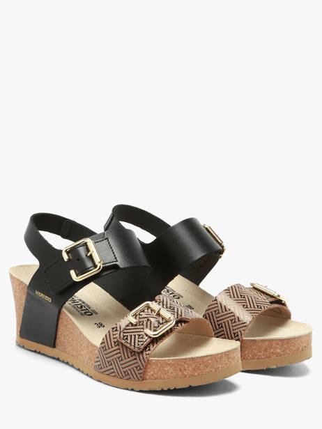 Platform Sandals In Leather Mephisto Black women P5148845 other view 1