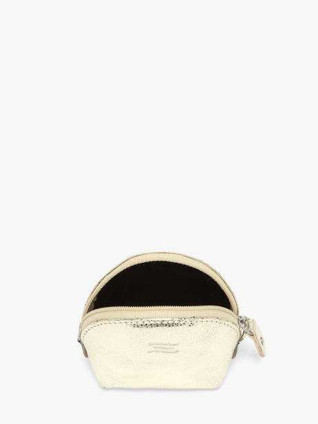 Leather Caviar Coin Purse Crinkles Gold caviar 14026 other view 1