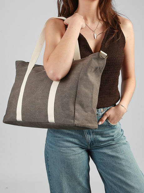 Sac Porté épaule A4 Amour Toile Coton Miniprix Gris amour toile 8087 vue secondaire 1